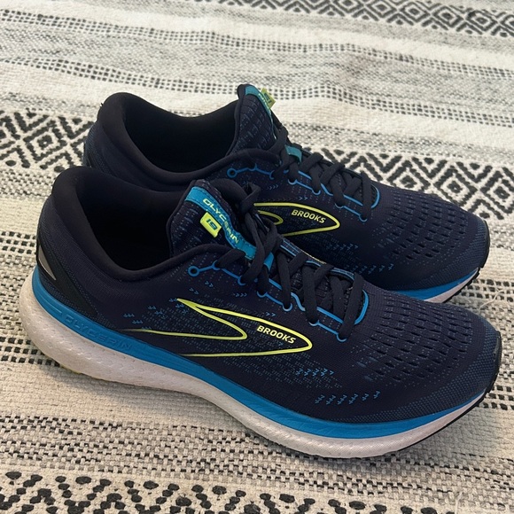 Brooks Men's Navy and Yellow Running Shoes - Picture 1 of 7